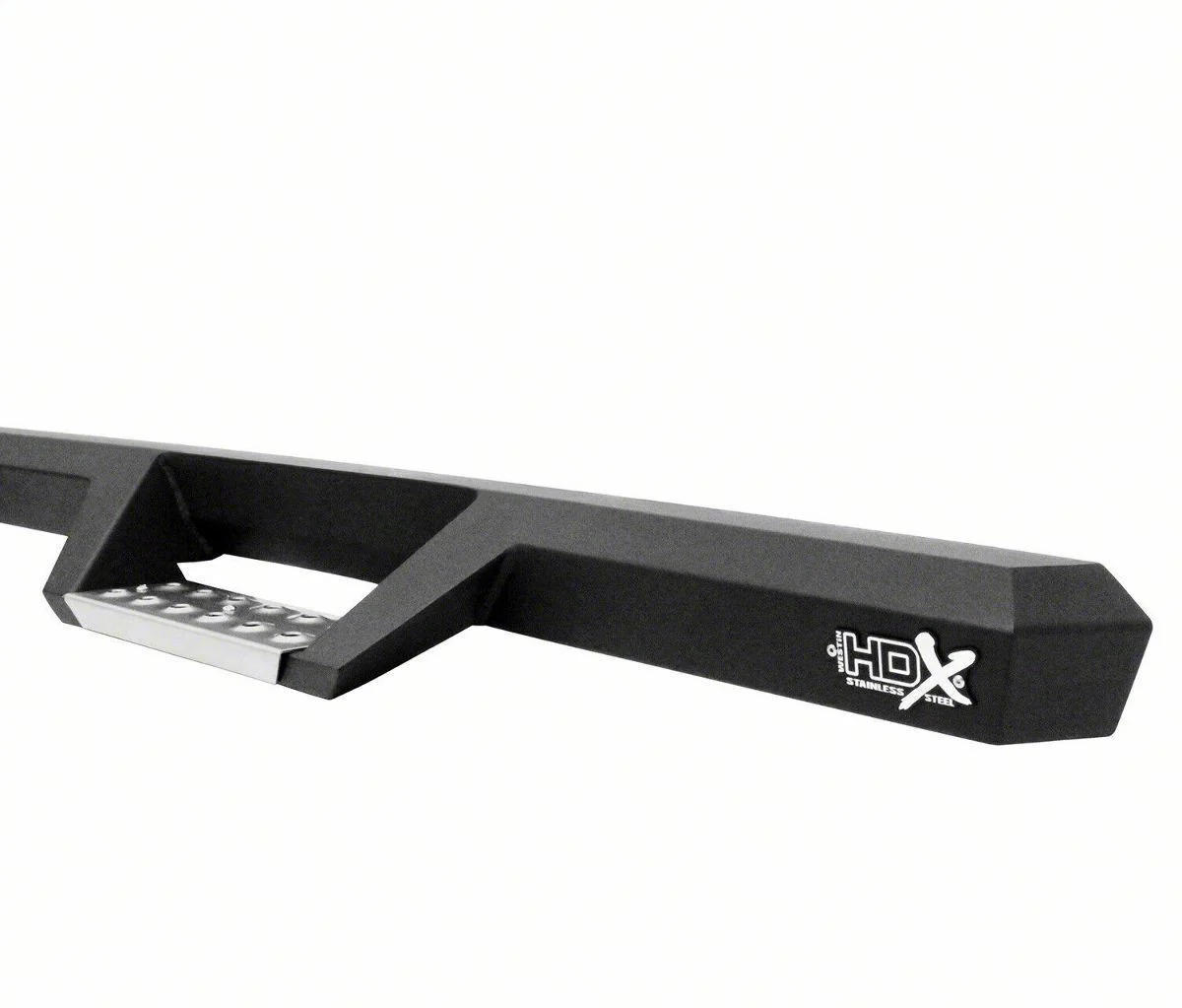 Westin HDX Stainless Wheel-to-Wheel Drop Nerf Side Step Bars; Textured Black (20-26 Silverado 2500 HD Double Cab w/ 8-Foot Long Box)