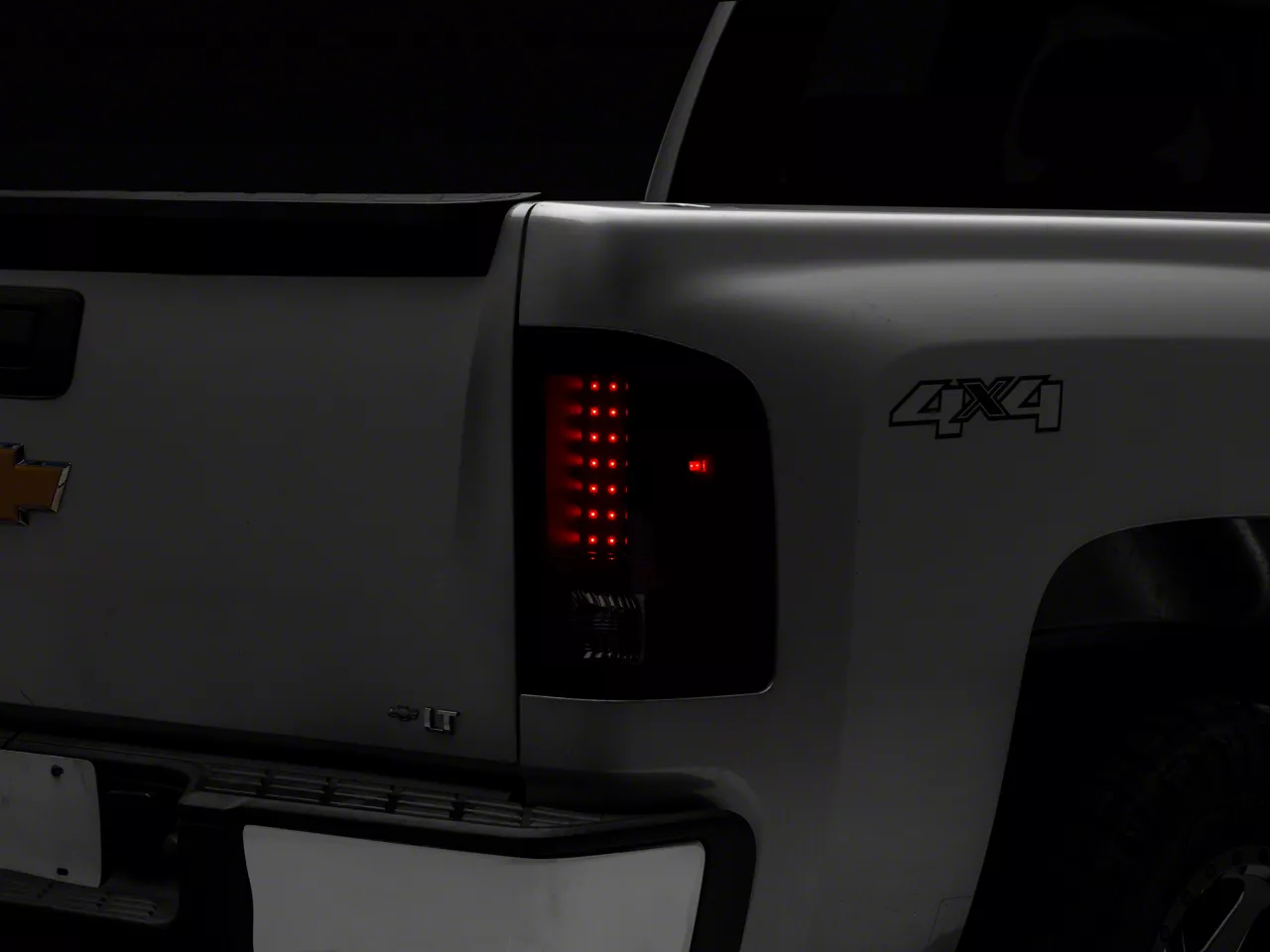 LED Tail Lights; Black Housing; Smoked Lens (07-14 Silverado 2500 HD)