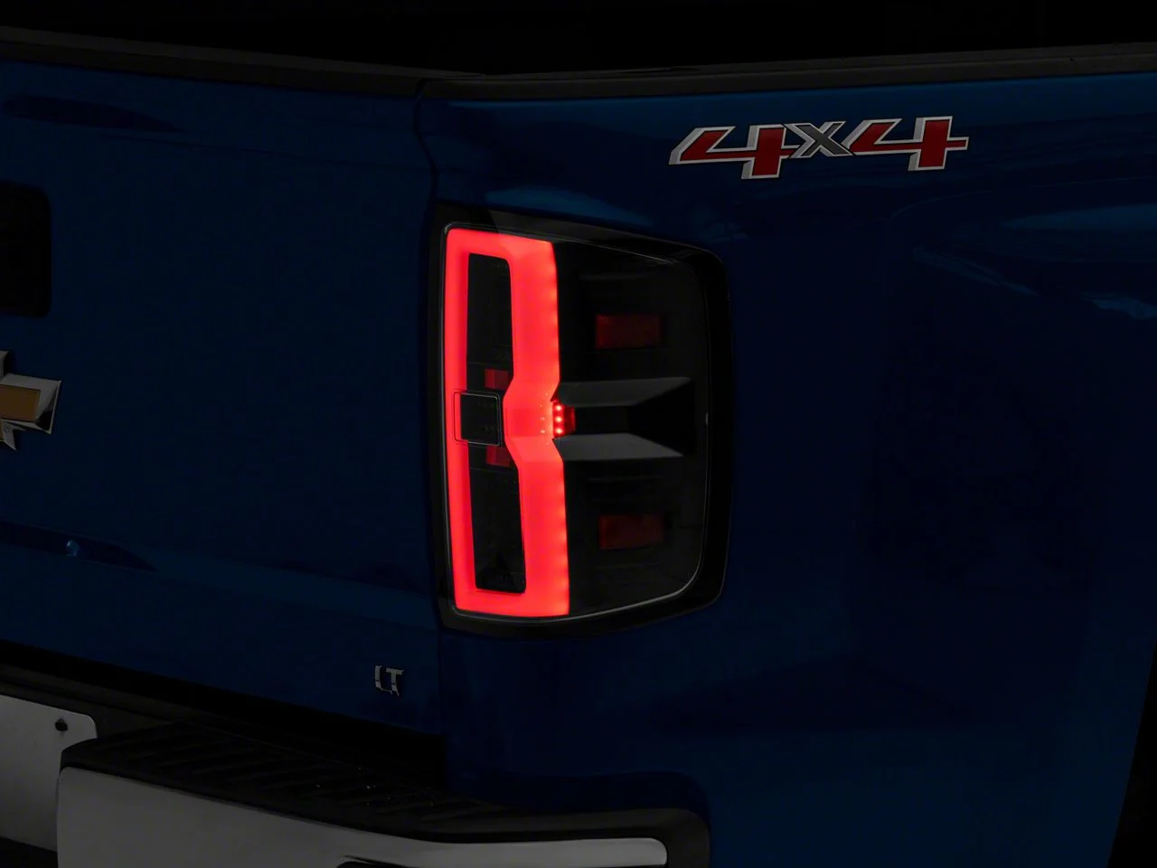 Light Bar LED Tail Lights; Black Housing; Clear Lens (15-19 Silverado 2500 HD w/ Factory Halogen Tail Lights)