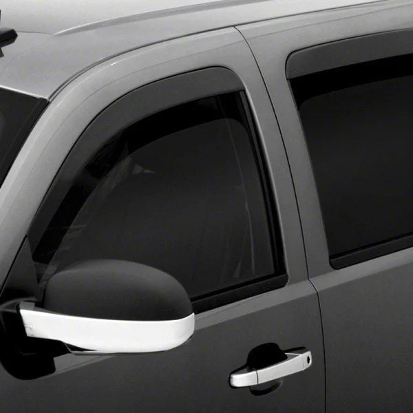 Low Profile Ventvisor Window Deflectors; Front and Rear; Dark Smoke (20-26 Silverado 2500 HD Double Cab)