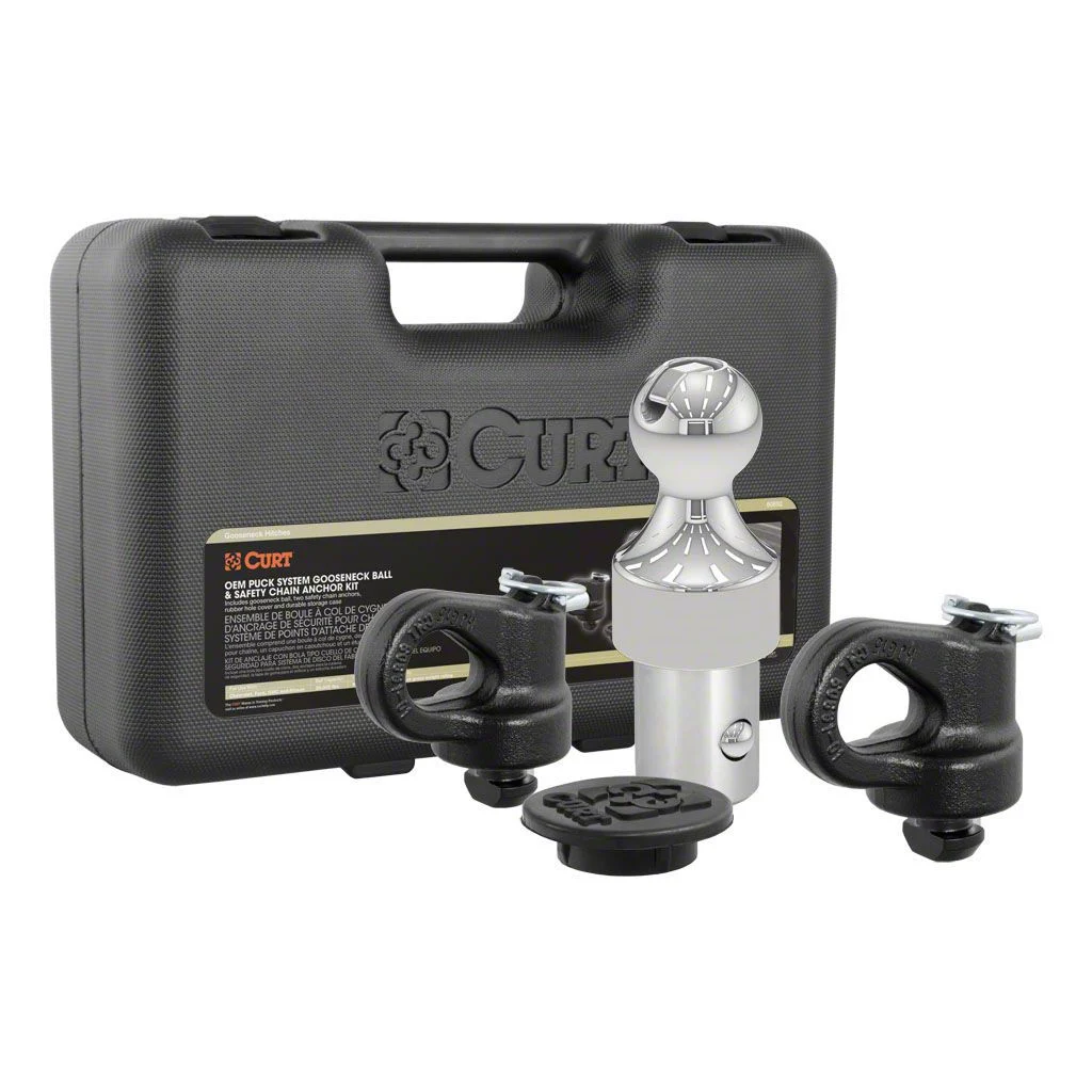 OEM Puck System 2-5/16-Inch Gooseneck Ball and Safety Chain Anchor Kit (16-26 Silverado 2500 HD)