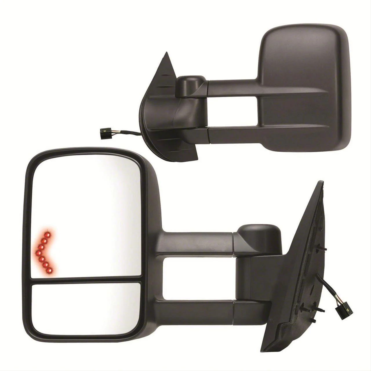 OEM Style Extendable Powered Towing Mirrors; Driver and Passenger Side (07-14 Silverado 2500 HD)