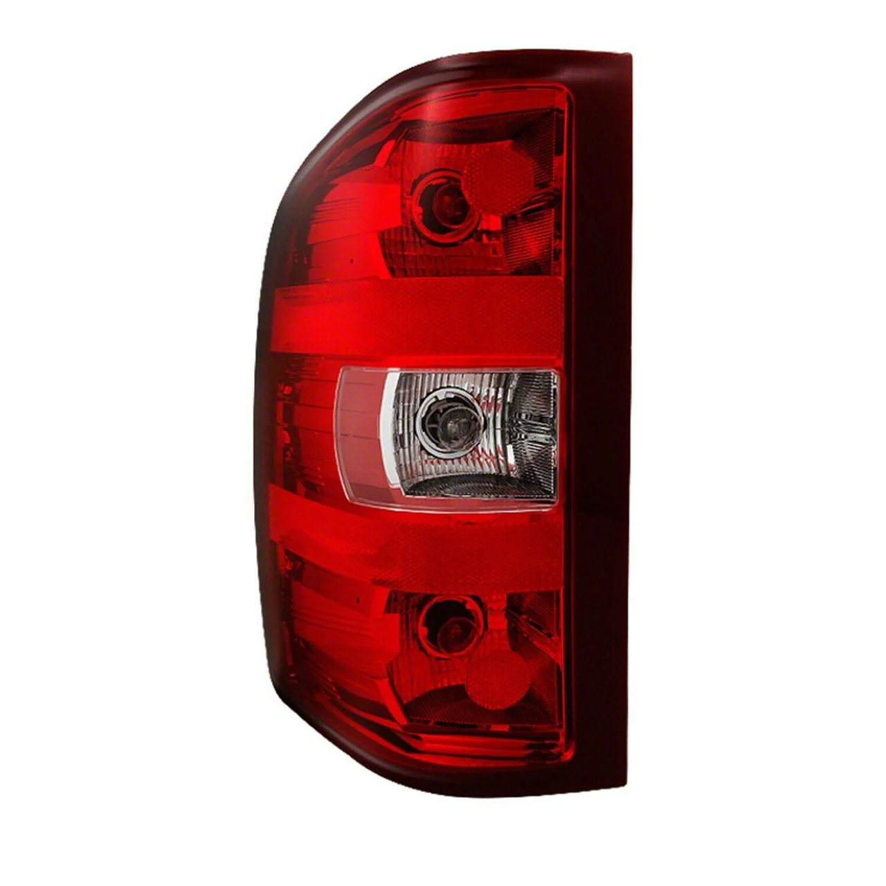 OEM Style Tail Light; Chrome Housing; Red/Clear Lens; Driver Side (07-14 Silverado 2500 HD)