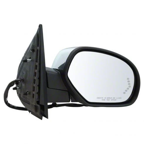 Powered Heated Memory Side Mirror with Chrome Cap; Passenger Side (07-14 Silverado 2500 HD)