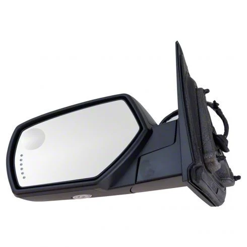 Powered Heated Memory Side Mirror with Puddle Light; Textured Black; Driver Side (15-19 Silverado 2500 HD)