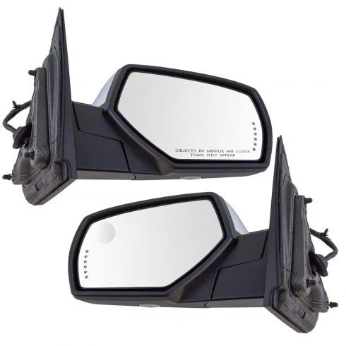 Powered Heated Memory Side Mirrors with Chrome Cap (15-19 Silverado 2500 HD)