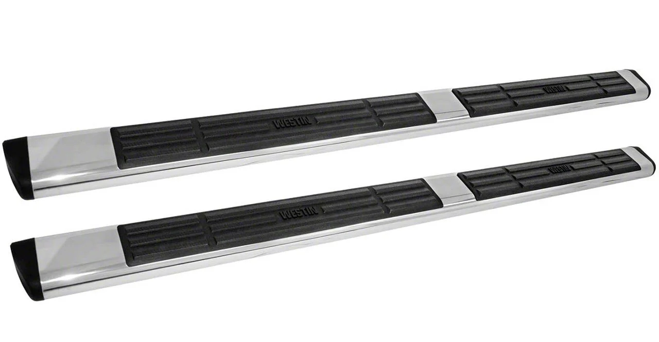 Westin Premier 6 Oval Nerf Side Step Bars with Mounting Kit; Stainless Steel (15-19 Silverado 2500 HD Regular Cab)