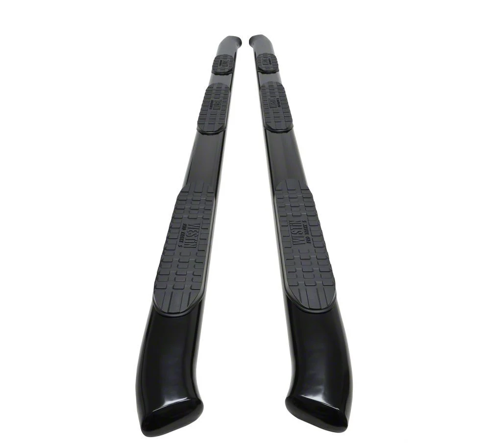 Westin Pro Traxx 5-Inch Wheel-to-Wheel Oval Side Step Bars; Black (20-26 Silverado 2500 HD Double Cab w/ 8-Foot Long Box)