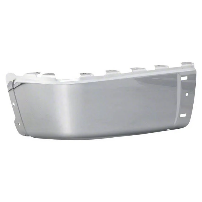Rear Bumper Cap End; Not Pre-Drilled for Backup Sensors; Driver Side; Chrome (07-13 Silverado 2500 HD)