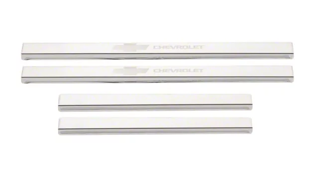 Putco Stainless Steel Door Sills with Bow Tie Etching (20-26 Silverado 2500 HD Crew Cab)
