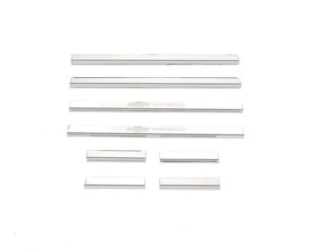 Putco Stainless Steel Door Sills with Chevrolet Logo (15-19 Silverado 2500 HD Double Cab)