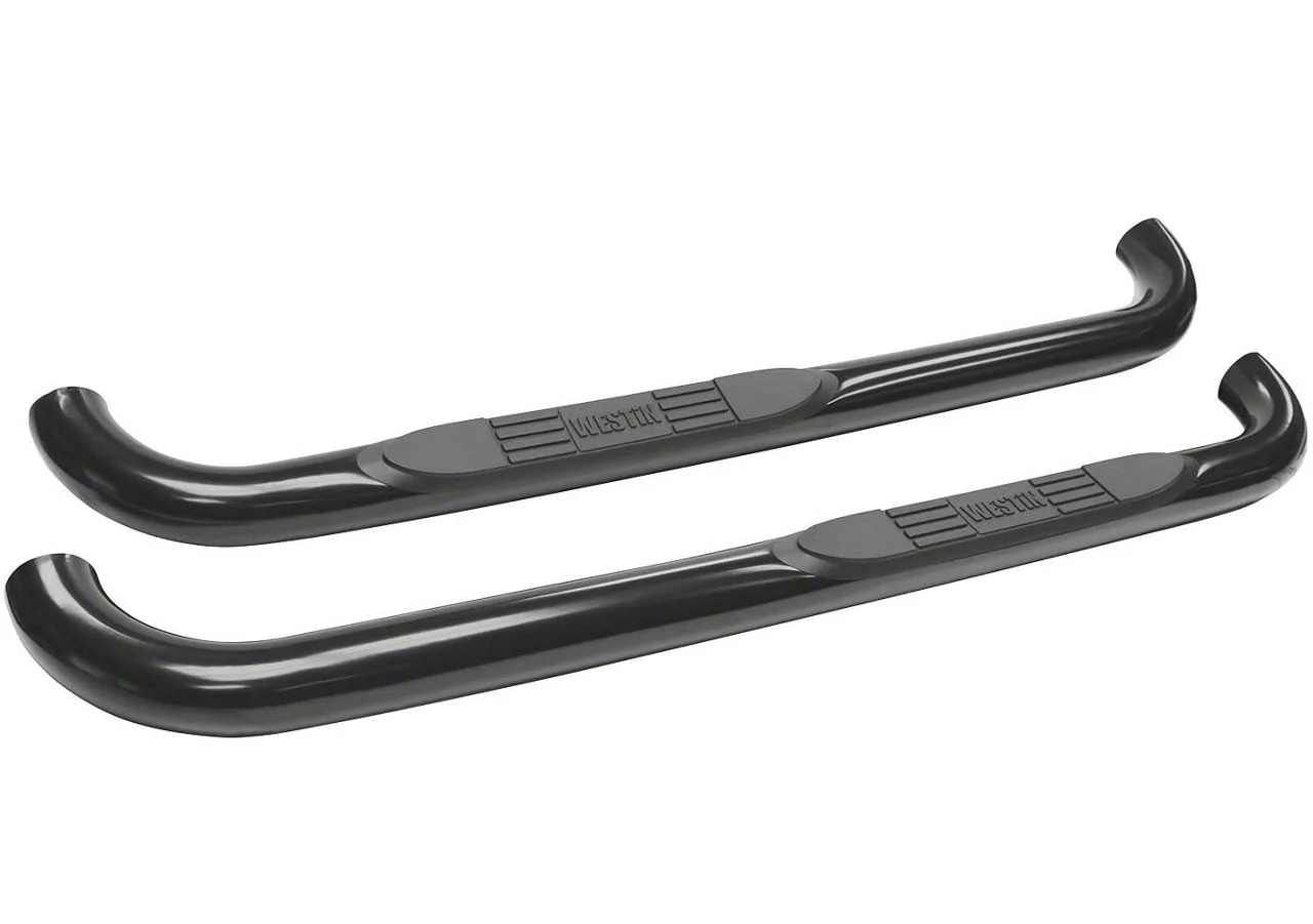Westin E-Series 3-Inch Nerf Side Step Bars; Black (07-14 Silverado 2500 HD Regular Cab)