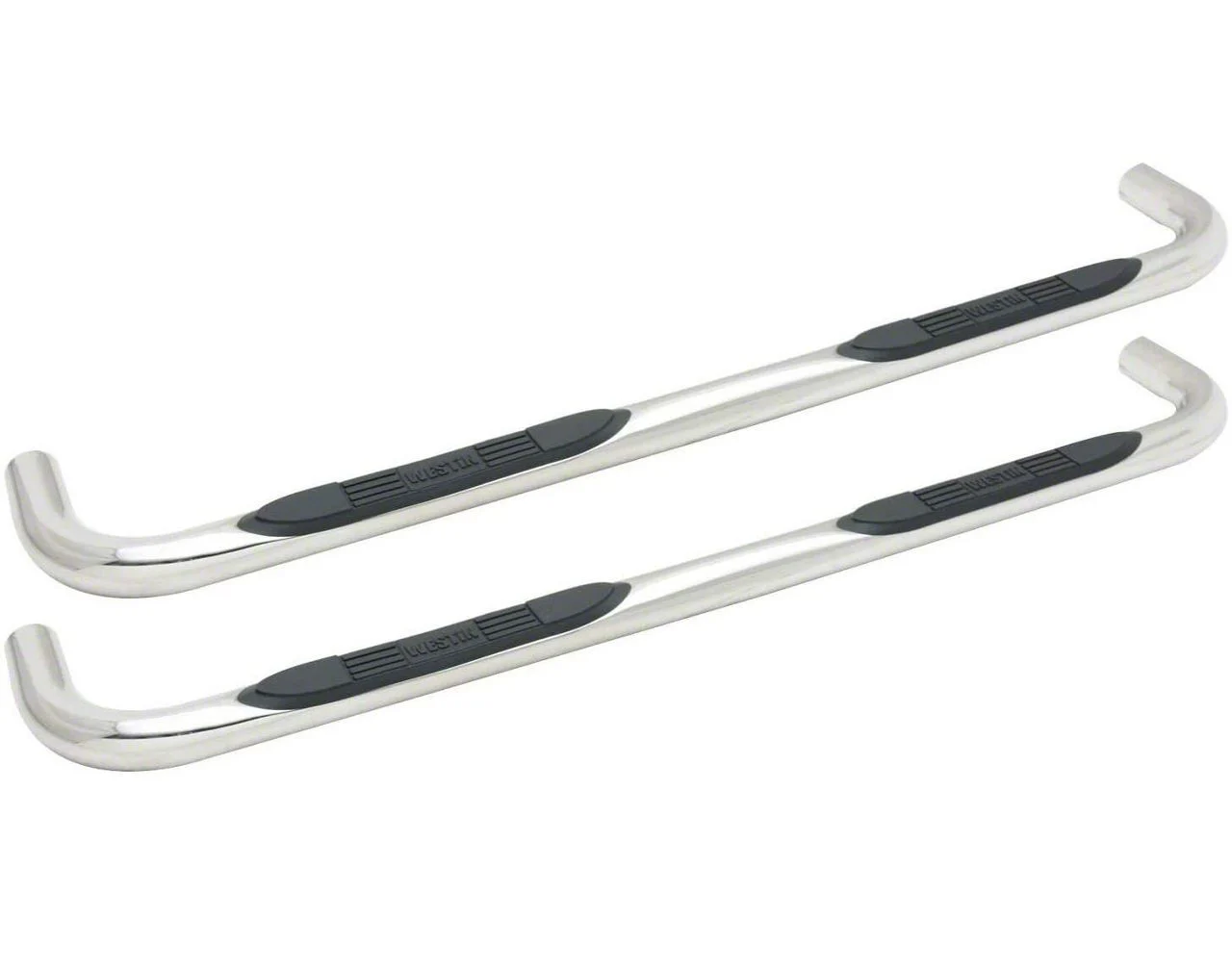 Westin E-Series 3-Inch Nerf Side Step Bars; Stainless Steel (07-14 Silverado 2500 HD Extended Cab)