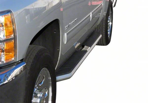 STX300 Running Boards; Stainless Steel (07-19 Silverado 2500 HD Crew Cab)