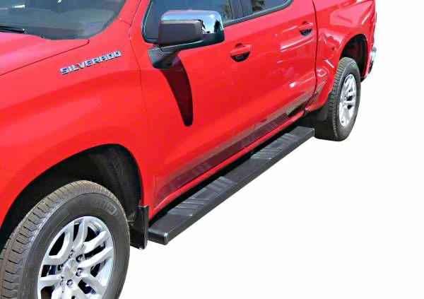 STX500 Running Boards; Black (20-26 Silverado 2500 HD Crew Cab)