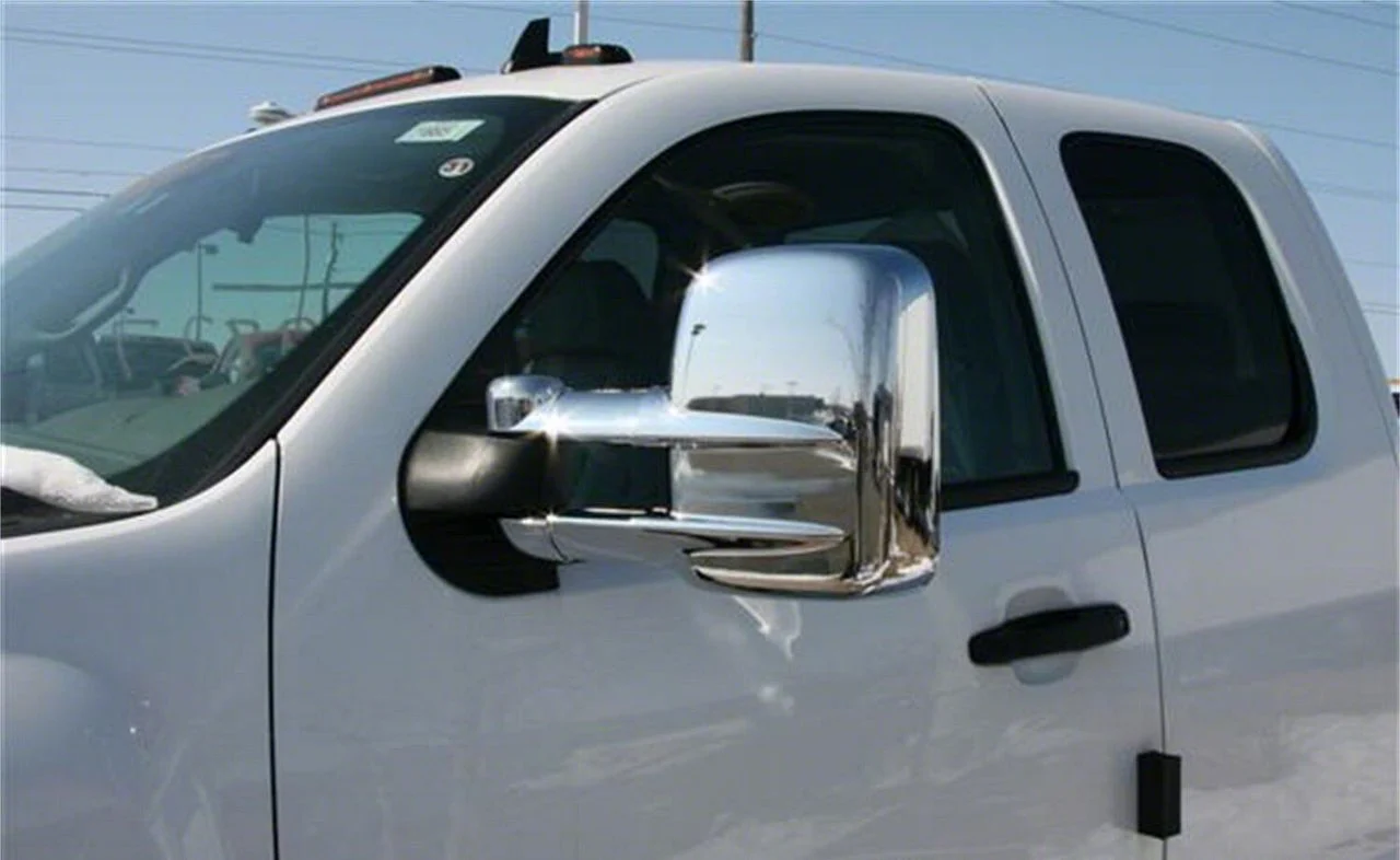 Putco Towing Mirror Covers; Chrome (07-15 Silverado 2500 HD)