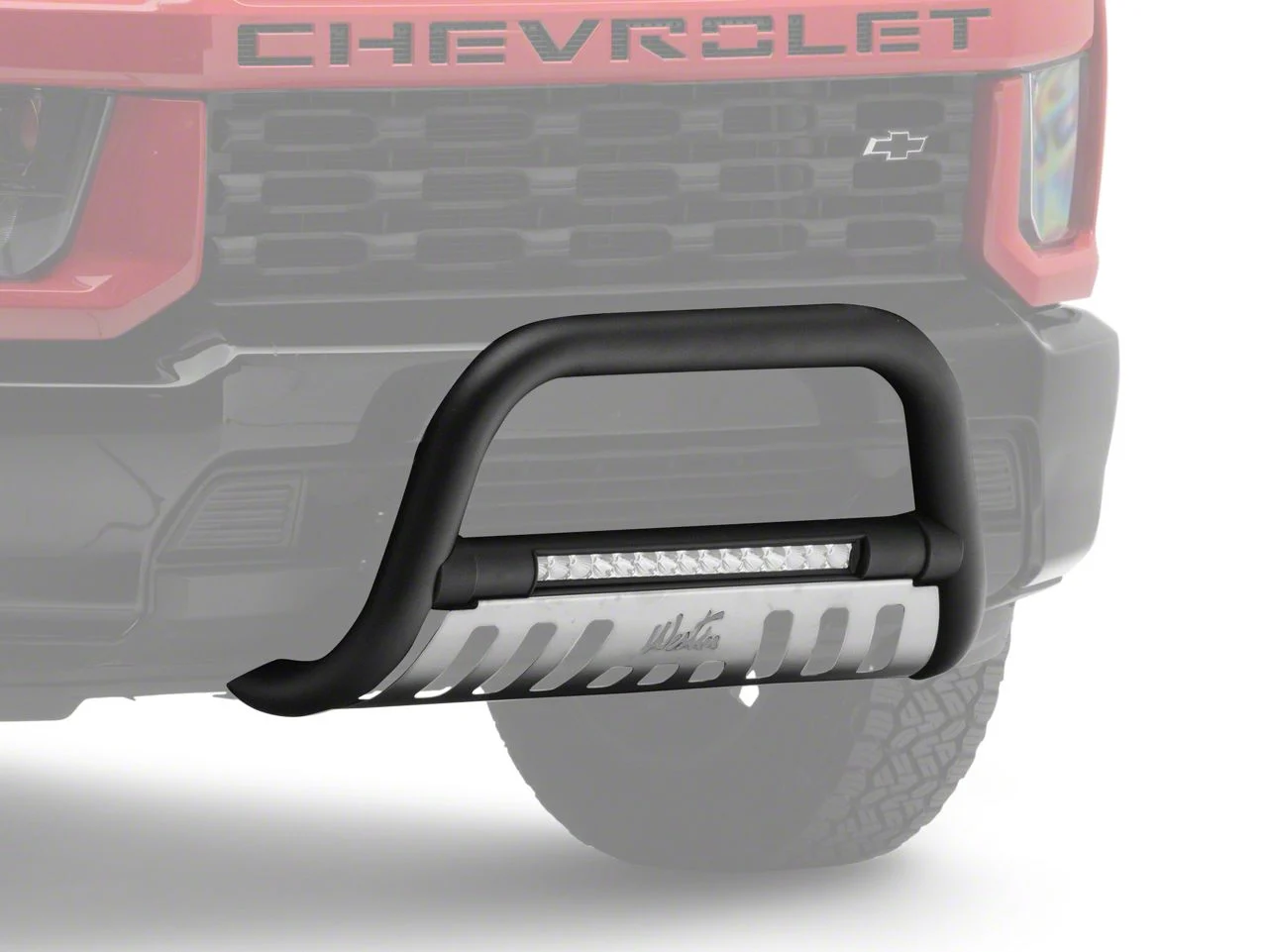 Westin Ultimate LED Bull Bar; Textured Black (20-26 Silverado 2500 HD)