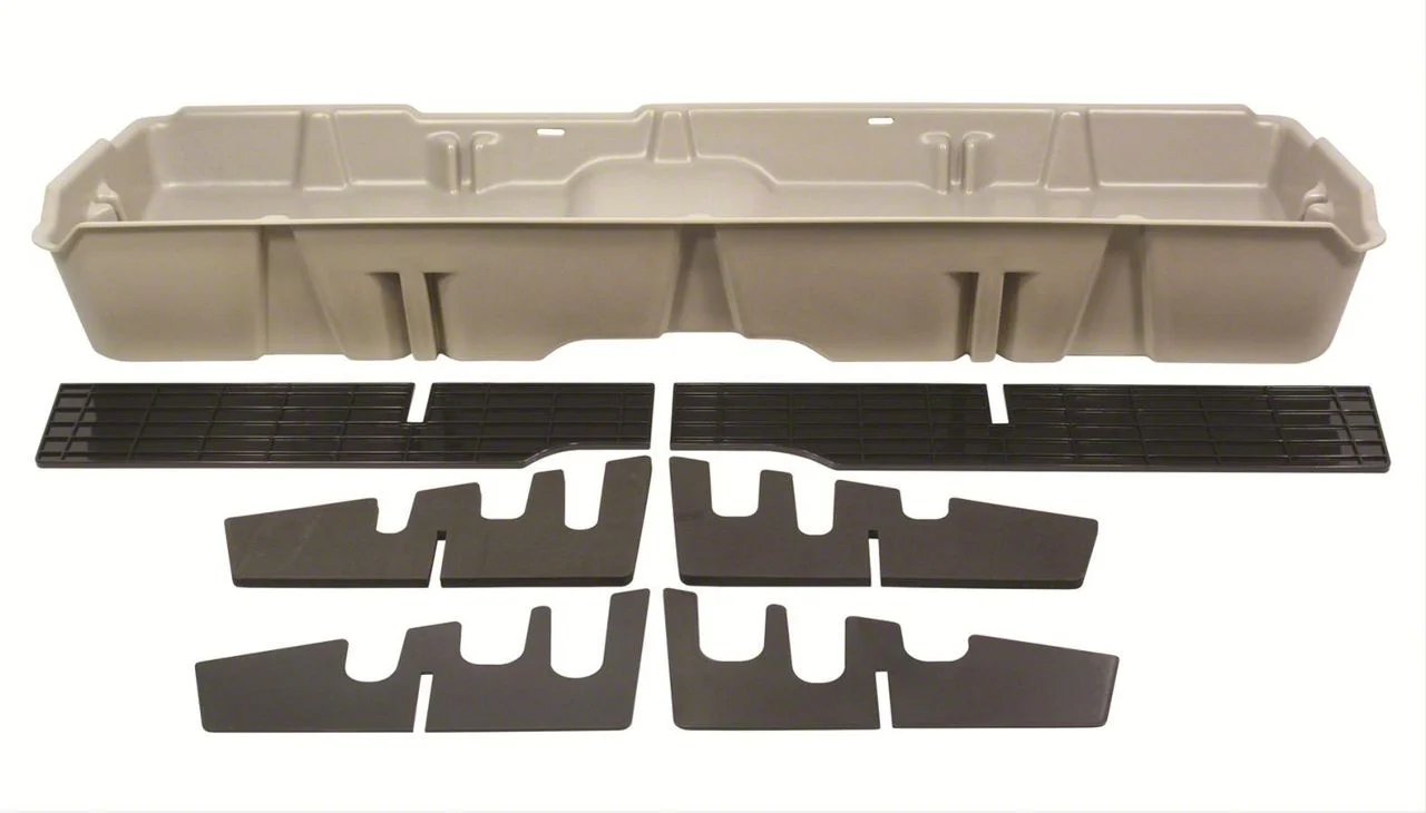 Underseat Storage; Light Gray (07-14 Silverado 2500 HD Crew Cab)