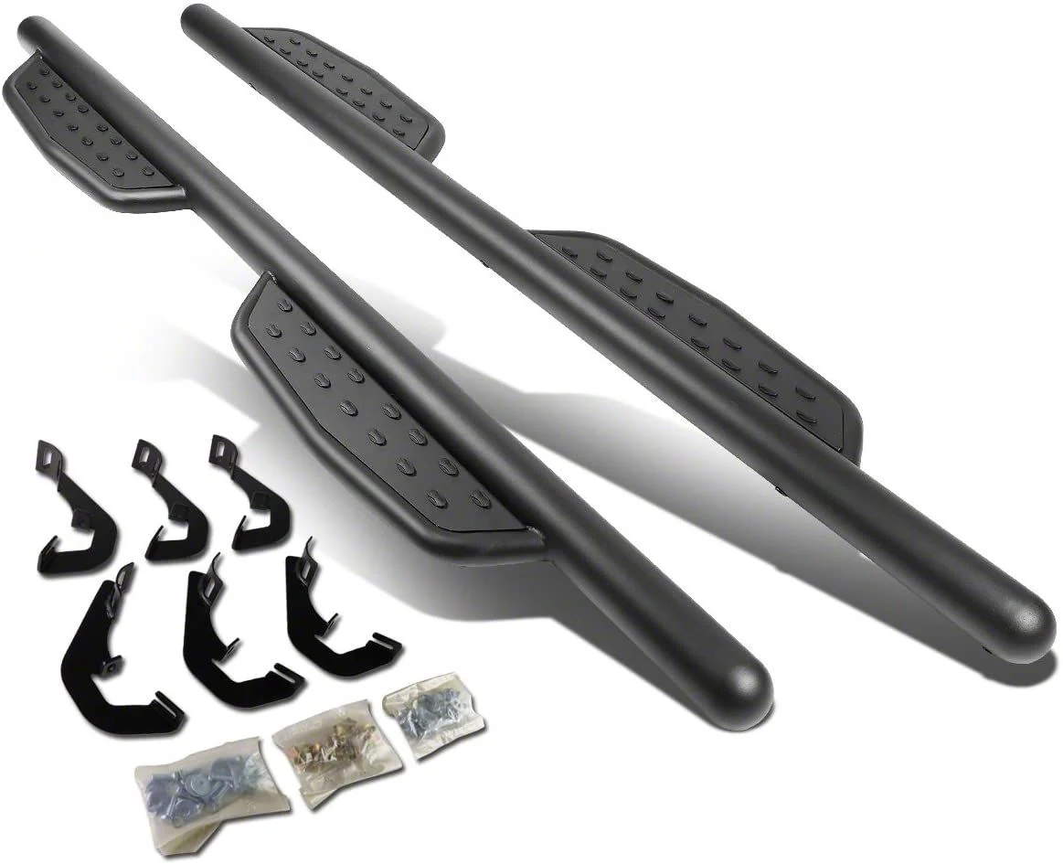 3-Inch Nerf Side Step Bars; Black (07-19 Silverado 3500 HD Extended/Double Cab)