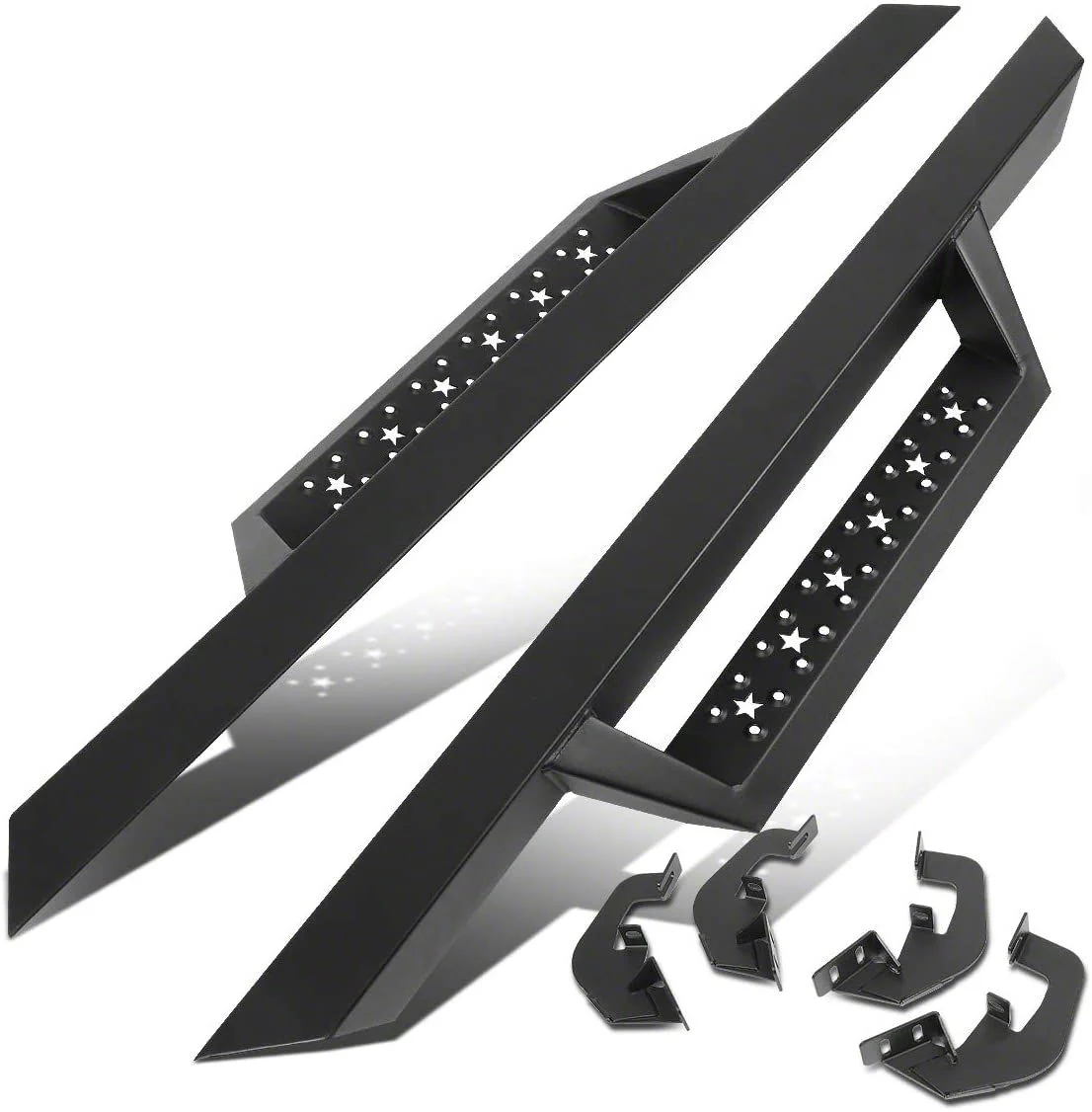 3-Inch Nerf Side Step Bars; Black (07-19 Silverado 3500 HD Regular Cab)