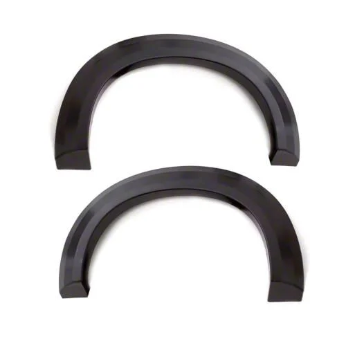 Elite Series Extra Wide Style Fender Flares; Rear; Smooth Black (07-14 Silverado 3500 HD SRW)