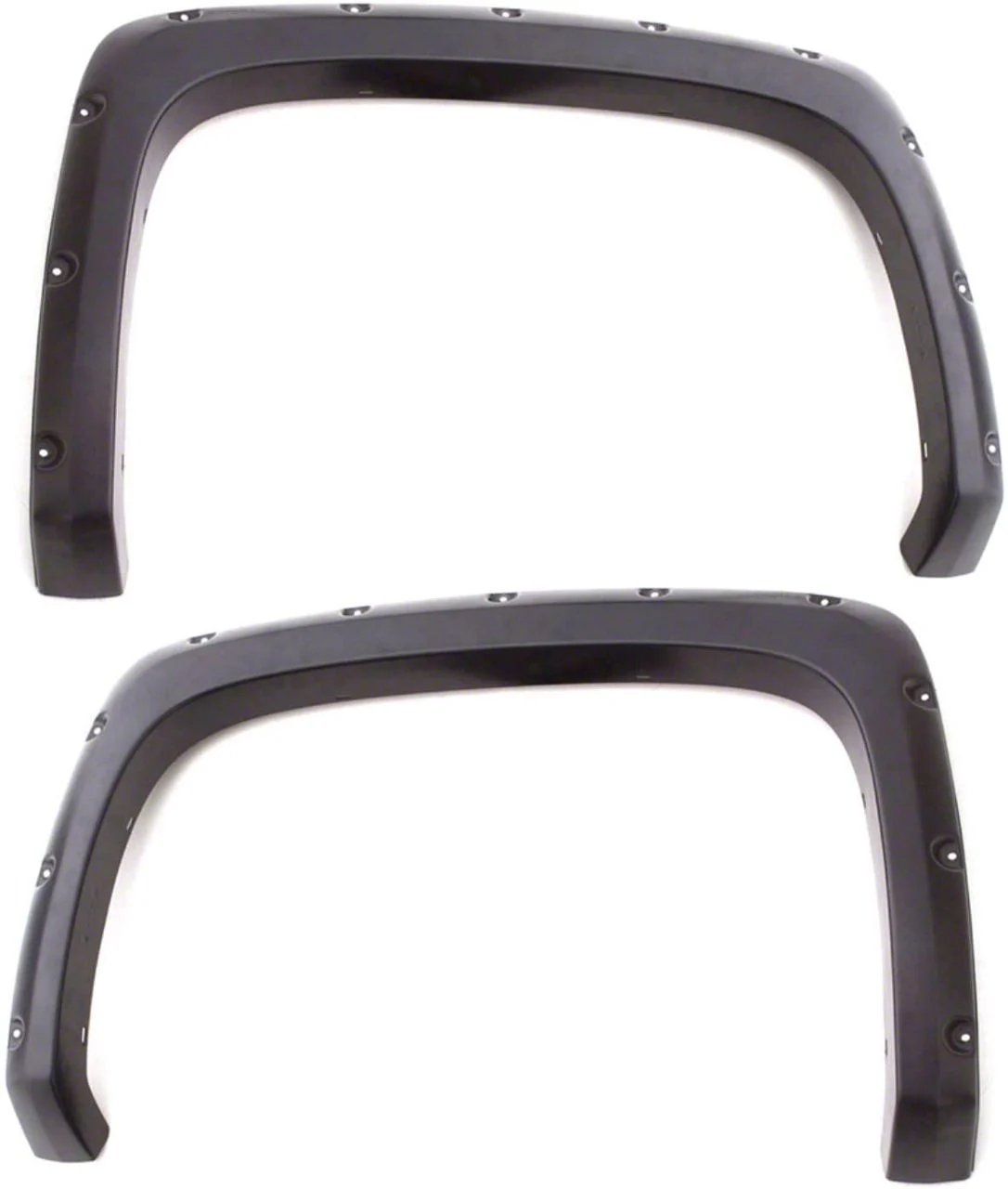 Elite Series Rivet Style Fender Flares; Rear; Smooth Black (15-19 Silverado 3500 HD SRW)