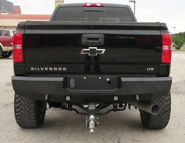 Fortis Rear Bumper; Textured Black (11-19 Silverado 3500 HD)