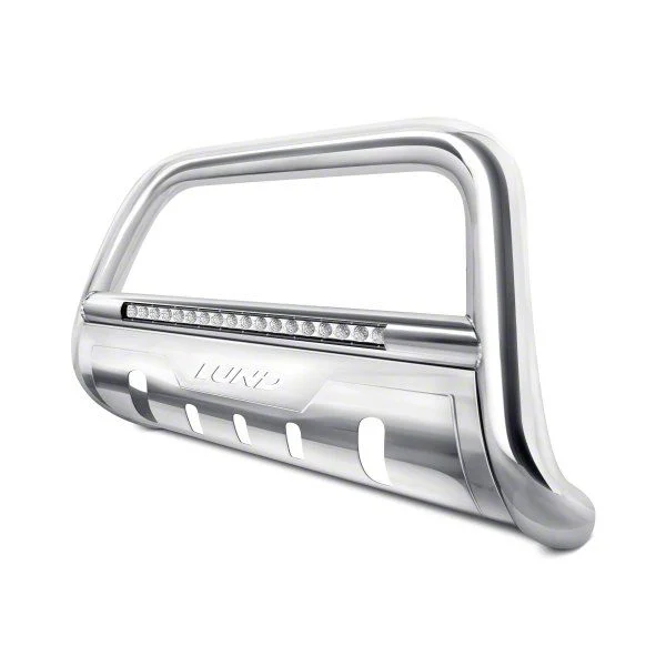 LED Bull Bar; Polished (20-26 Silverado 3500 HD)
