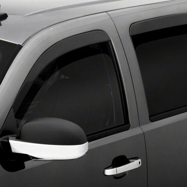 Low Profile Ventvisor Window Deflectors; Front and Rear; Dark Smoke (20-26 Silverado 3500 HD Double Cab)
