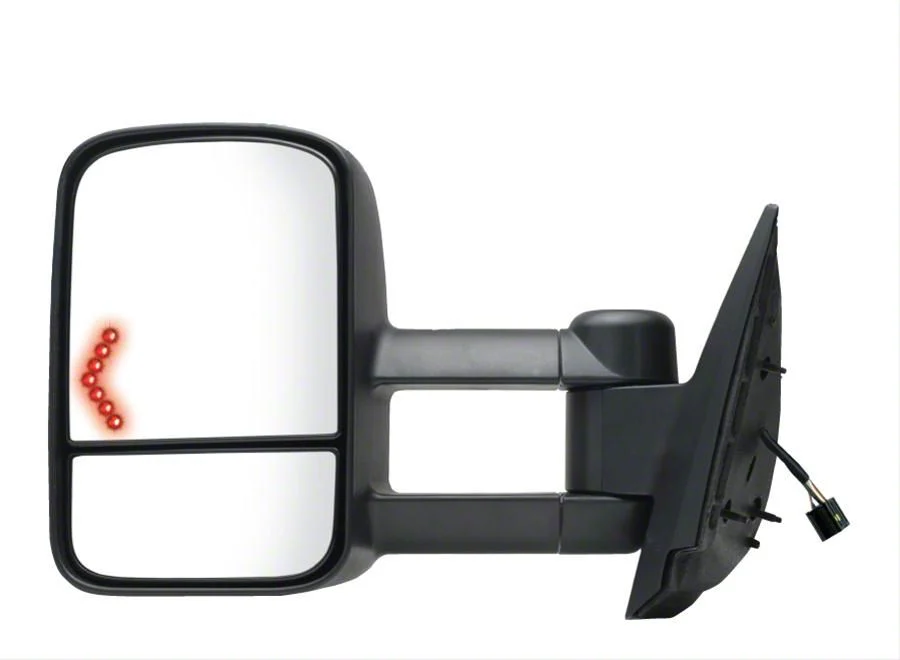 OEM Style Extendable Powered Towing Mirror; Driver Side (07-14 Silverado 3500 HD)