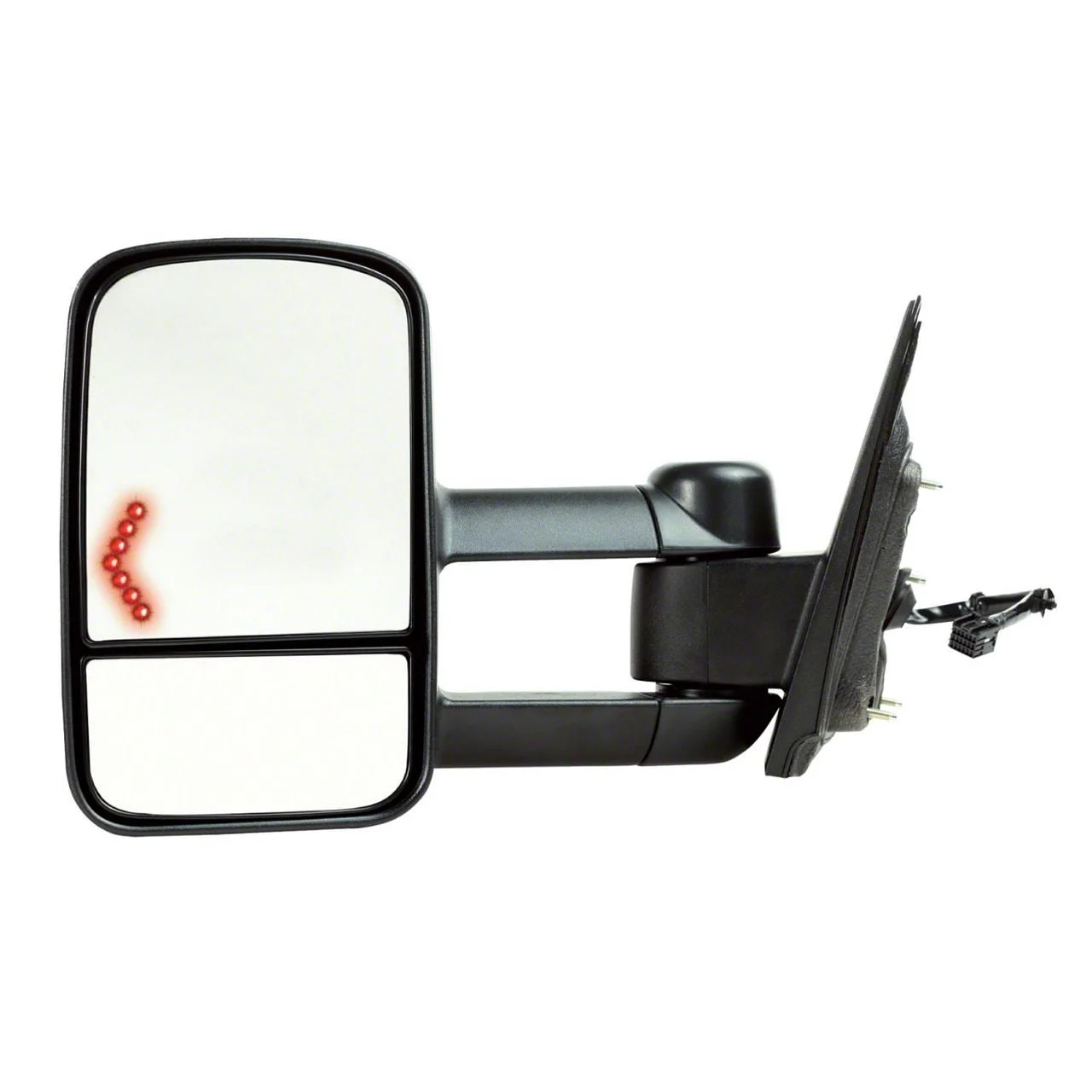 OEM Style Extendable Powered Towing Mirror with Turn Signal; Driver Side (14-19 Silverado 3500 HD)