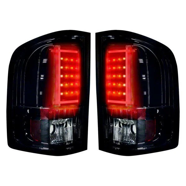 OLED Tail Lights; Chrome Housing; Red Lens (07-14 Silverado 3500 HD)