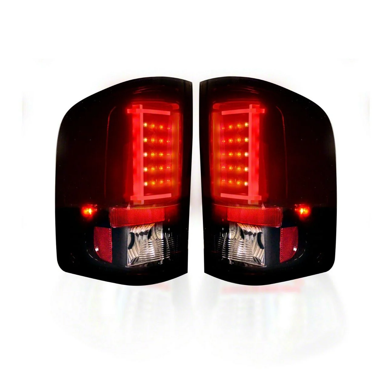 OLED Tail Lights; Chrome Housing; Red Smoked Lens (07-14 Silverado 3500 HD)