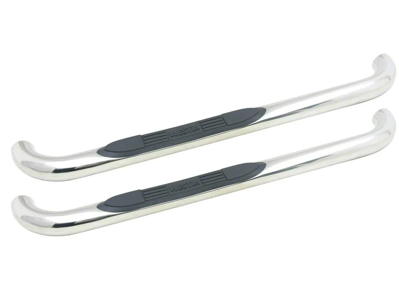Westin E-Series 3-Inch Nerf Side Step Bars; Stainless Steel (07-14 Silverado 3500 HD Regular Cab)