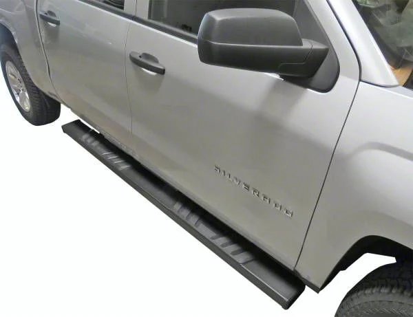 STX500 Running Boards; Black (07-19 Silverado 3500 HD Crew Cab)
