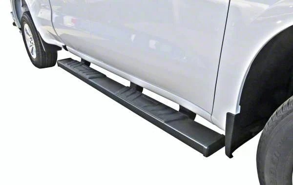 STX500 Running Boards; Black (07-19 Silverado 3500 HD Extended/Double Cab)