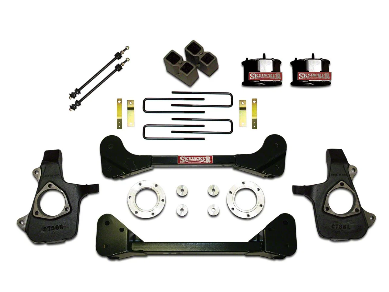 SkyJacker 4-Inch Standard Suspension Lift Kit with Shocks (07-13 4WD Sierra 1500)