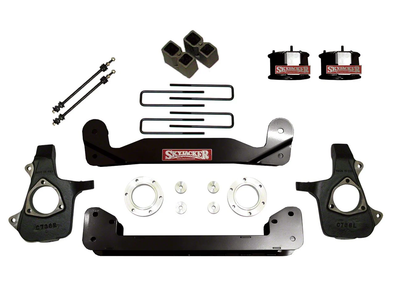 SkyJacker 4-Inch Standard Suspension Lift Kit with Shocks (14-18 4WD Sierra 1500, Excluding Denali)