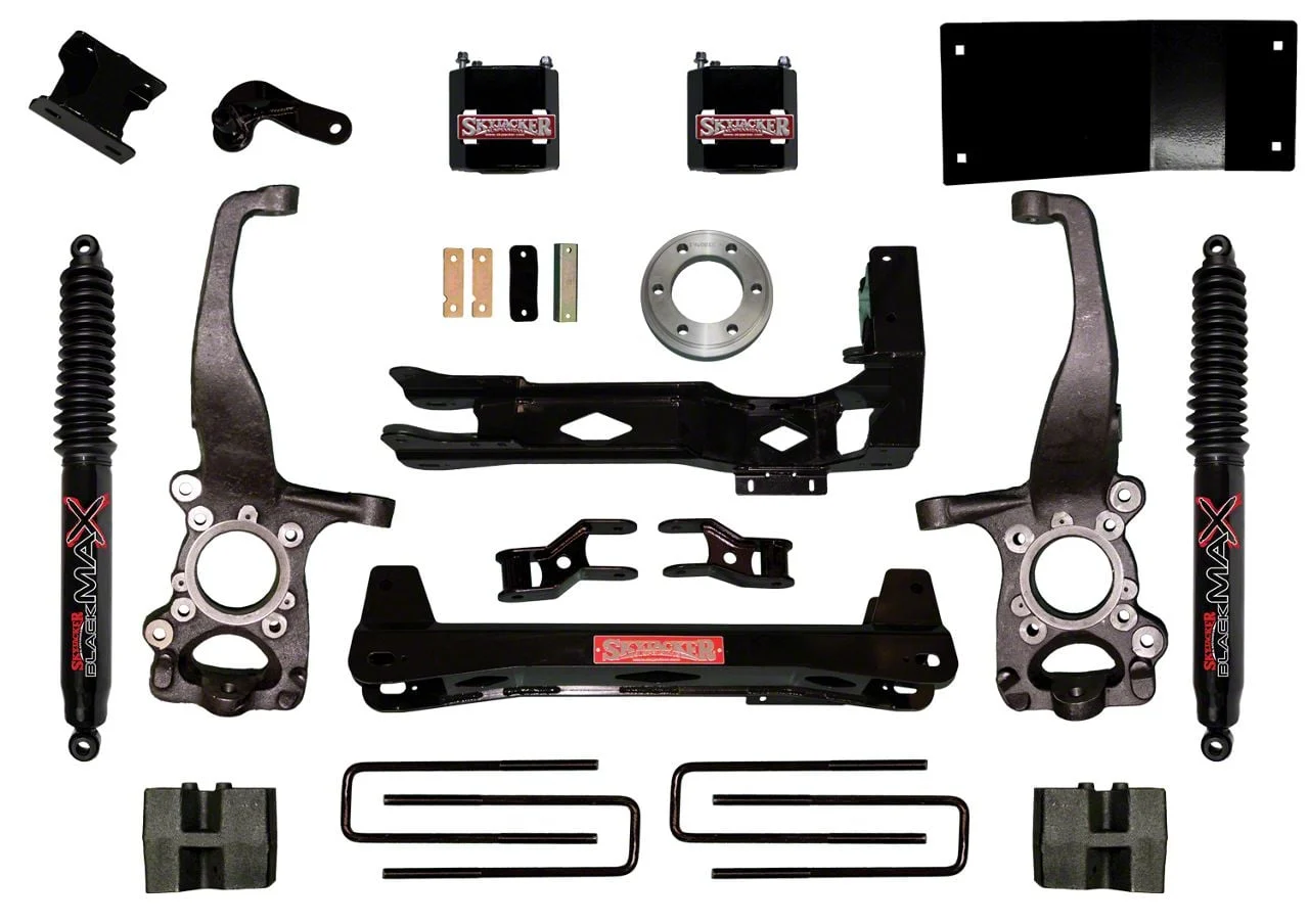 SkyJacker 4.50-Inch Front Spacer Suspension Lift Kit with Shocks (15-20 4WD F-150, Excluding Raptor)