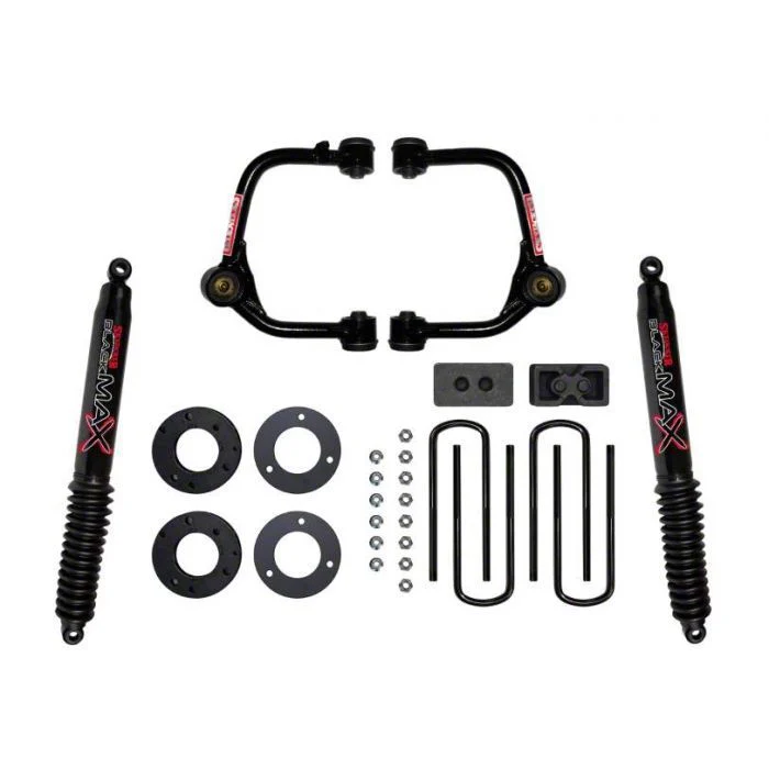 SkyJacker 3-Inch Upper A-Arm Suspension Lift Kit with Black MAX Shocks (21-26 4WD F-150 SuperCab, SuperCrew, Excluding Raptor)