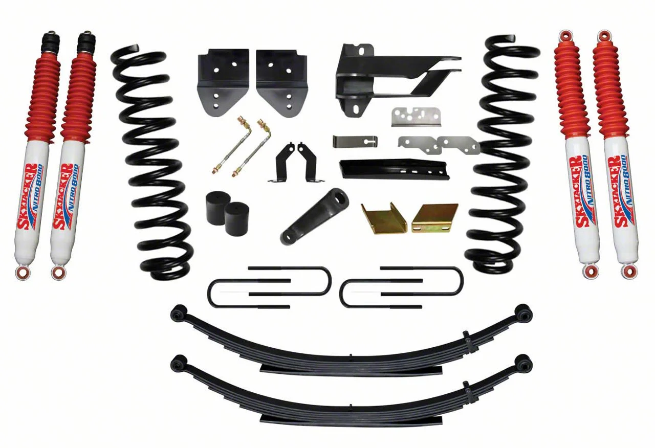 SkyJacker 6-Inch Suspension Lift Kit with Rear Leaf Springs and Nitro Shocks (17-22 4WD 6.2L F-350 Super Duty)