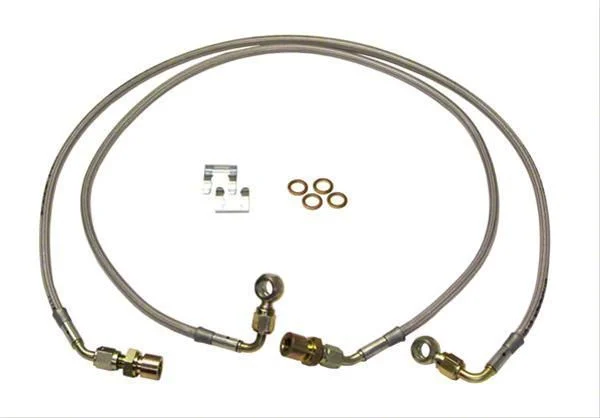 SkyJacker Front Stainless Steel Brake Lines for 4-Inch Lift (11-16 4WD 6.2L F-350 Super Duty)