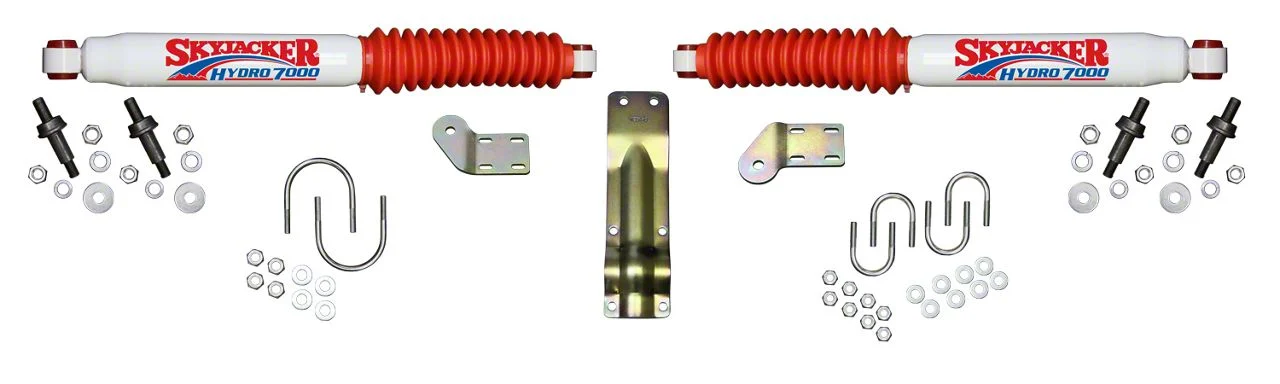 SkyJacker Hydro 7000 Dual Steering Stabilizer Kit for 4 to 8.50-Inch Lift (11-16 4WD F-350 Super Duty)