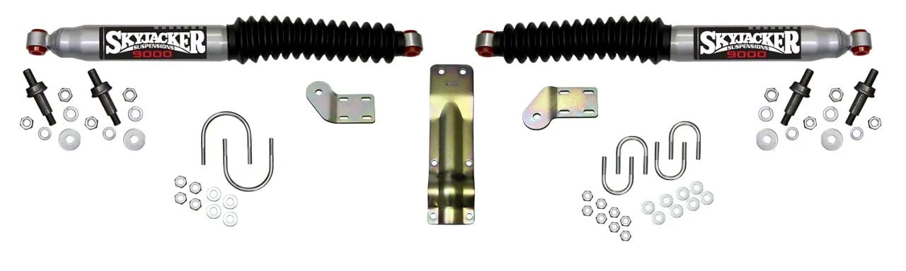 SkyJacker Silver 9000 Dual Steering Stabilizer Kit for 4 to 8.50-Inch Lift (11-16 4WD F-350 Super Duty)