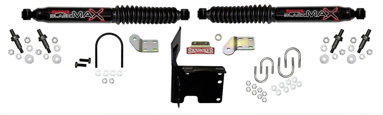 SkyJacker Black MAX Dual Steering Stabilizer Kit (14-26 4WD RAM 2500)