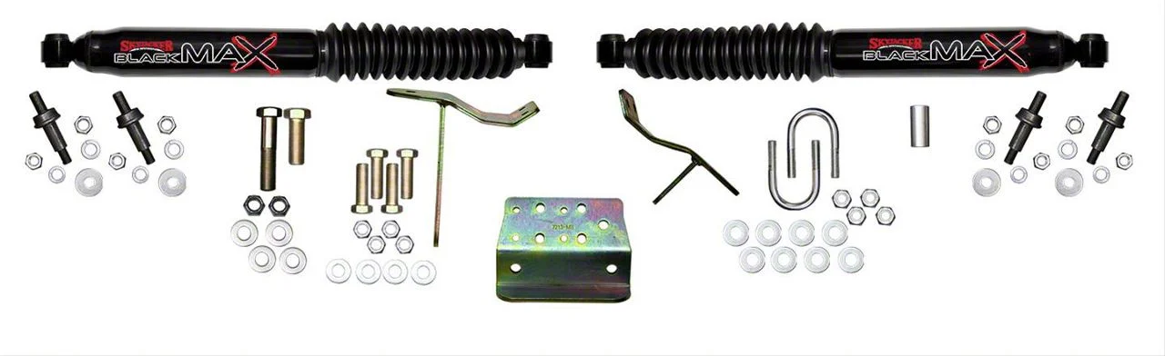 SkyJacker Black MAX Dual Steering Stabilizer Kit (10-12 4WD RAM 3500)