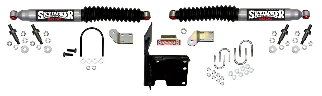 SkyJacker Silver 9000 Dual Steering Stabilizer Kit (13-26 4WD RAM 3500)