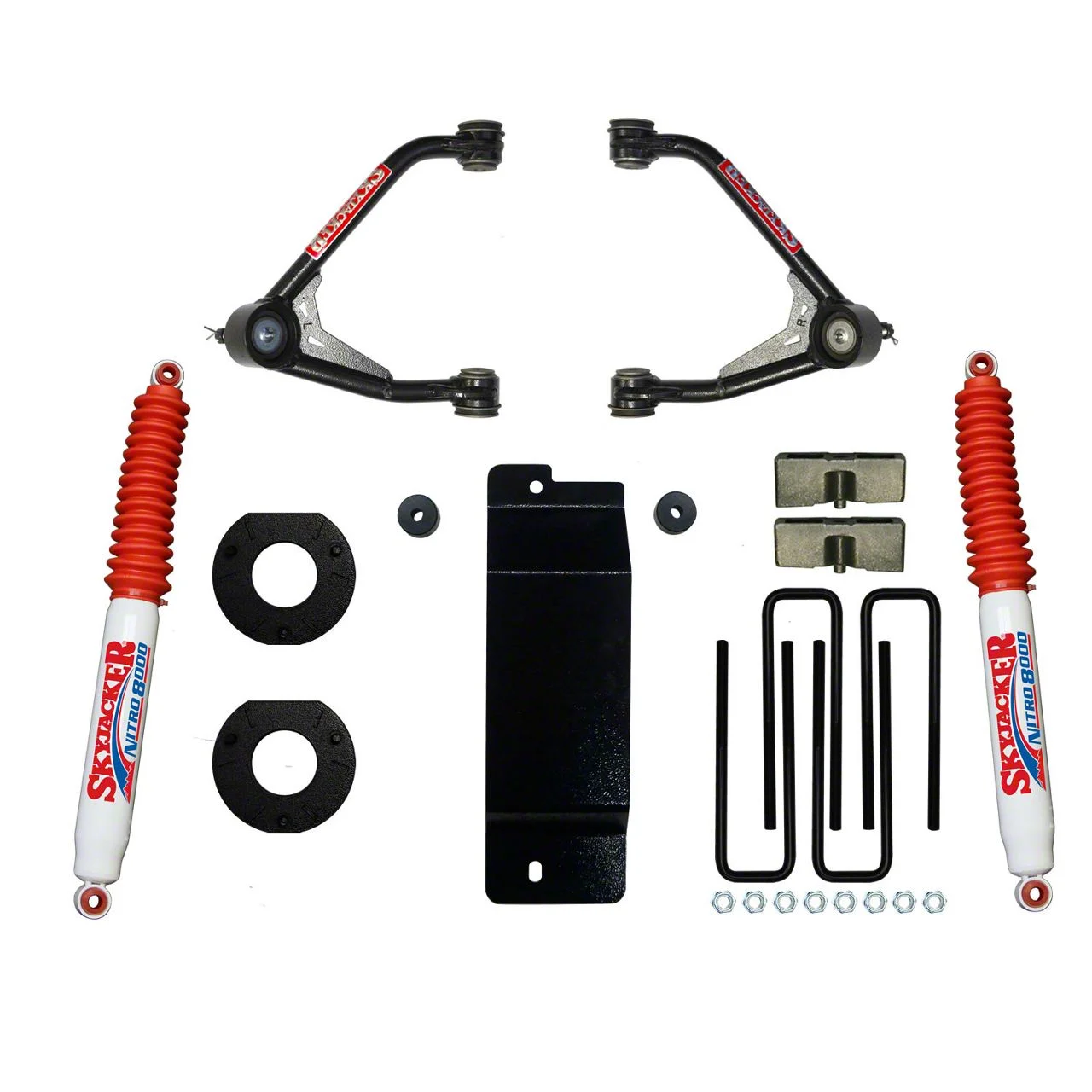 SkyJacker 3.50 to 4-Inch Upper Control Arm Suspension Lift Kit with Nitro Shocks (17-18 4WD Sierra 1500, Excluding Denali)