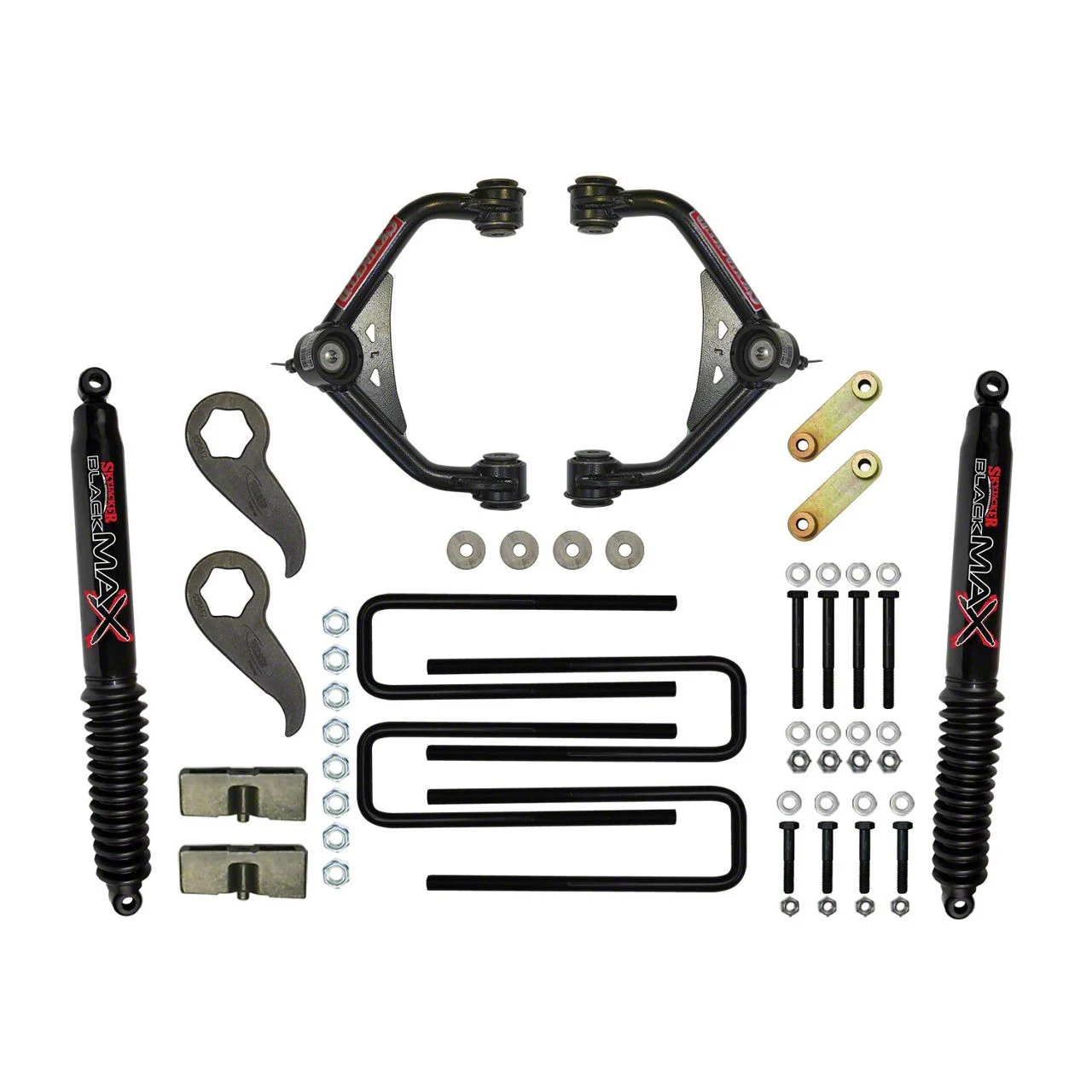 SkyJacker 3 to 3.50-Inch Upper Control Arm Suspension Lift Kit with Black MAX Shocks (11-19 Sierra 2500 HD SRW w/o Factory Overload Springs, Excluding Denali)