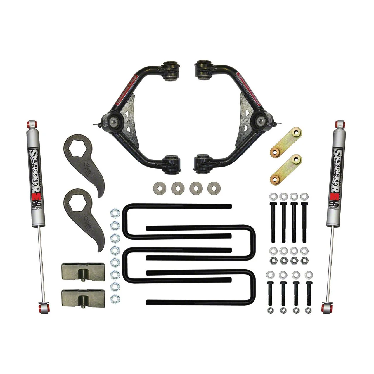 SkyJacker 3 to 3.50-Inch Upper Control Arm Suspension Lift Kit with M95 Performance Shocks (11-19 Sierra 2500 HD SRW w/o Factory Overload Springs, Excluding Denali)